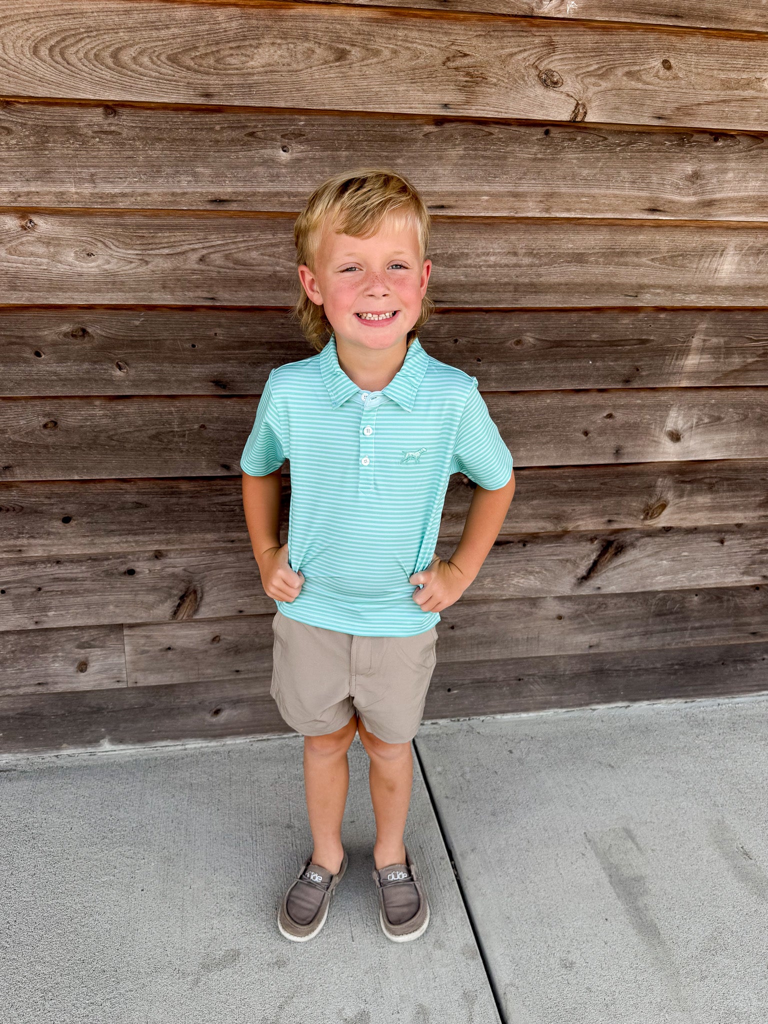 Youth Fieldstone Signature Performance Polo in Seafoam - Image 4
