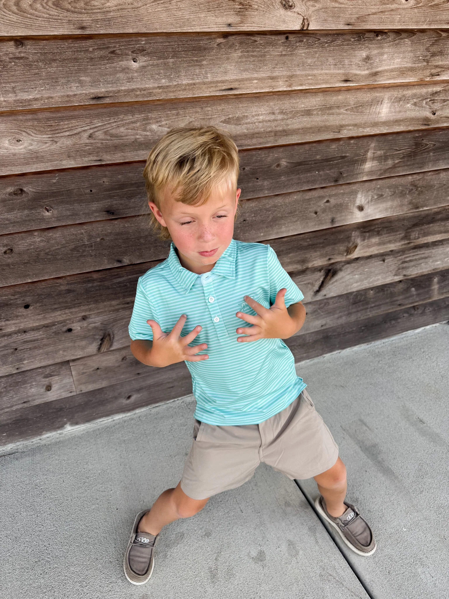 Youth Fieldstone Signature Performance Polo in Seafoam - Image 6