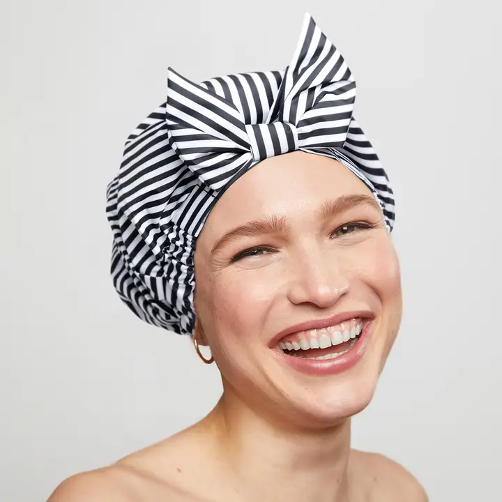 Kitsch Luxury Shower Cap - Stripes - Image 2