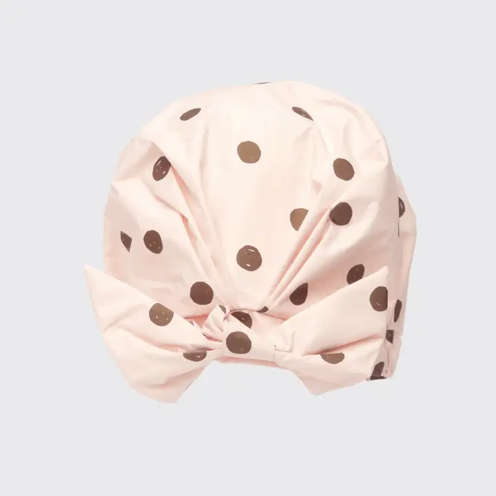 Kitsch Luxury Shower Cap - Blush Dot - Image 3