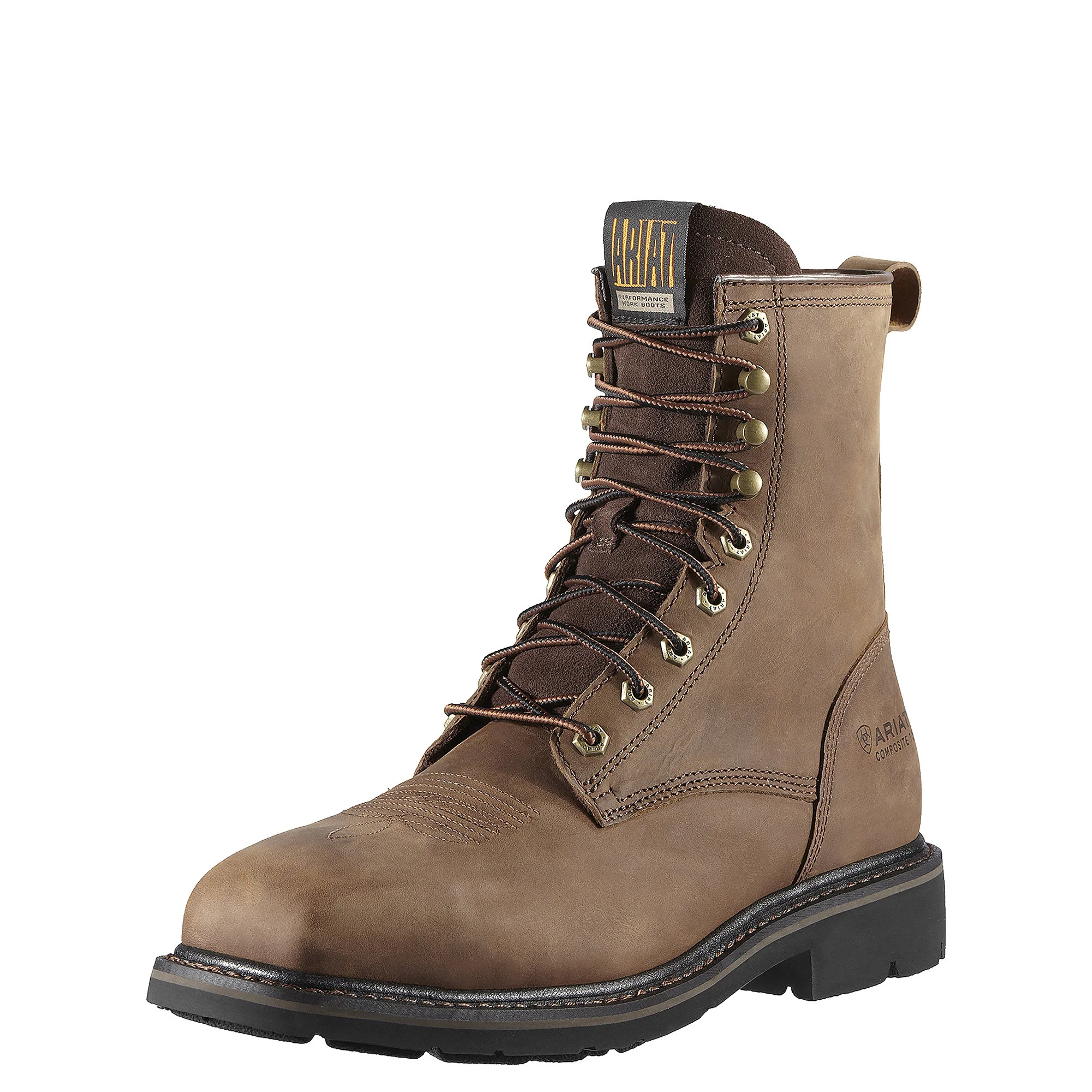 Men's Ariat Cascade 8" Wide Square Toe Steel Toe Work Boot - Image 5