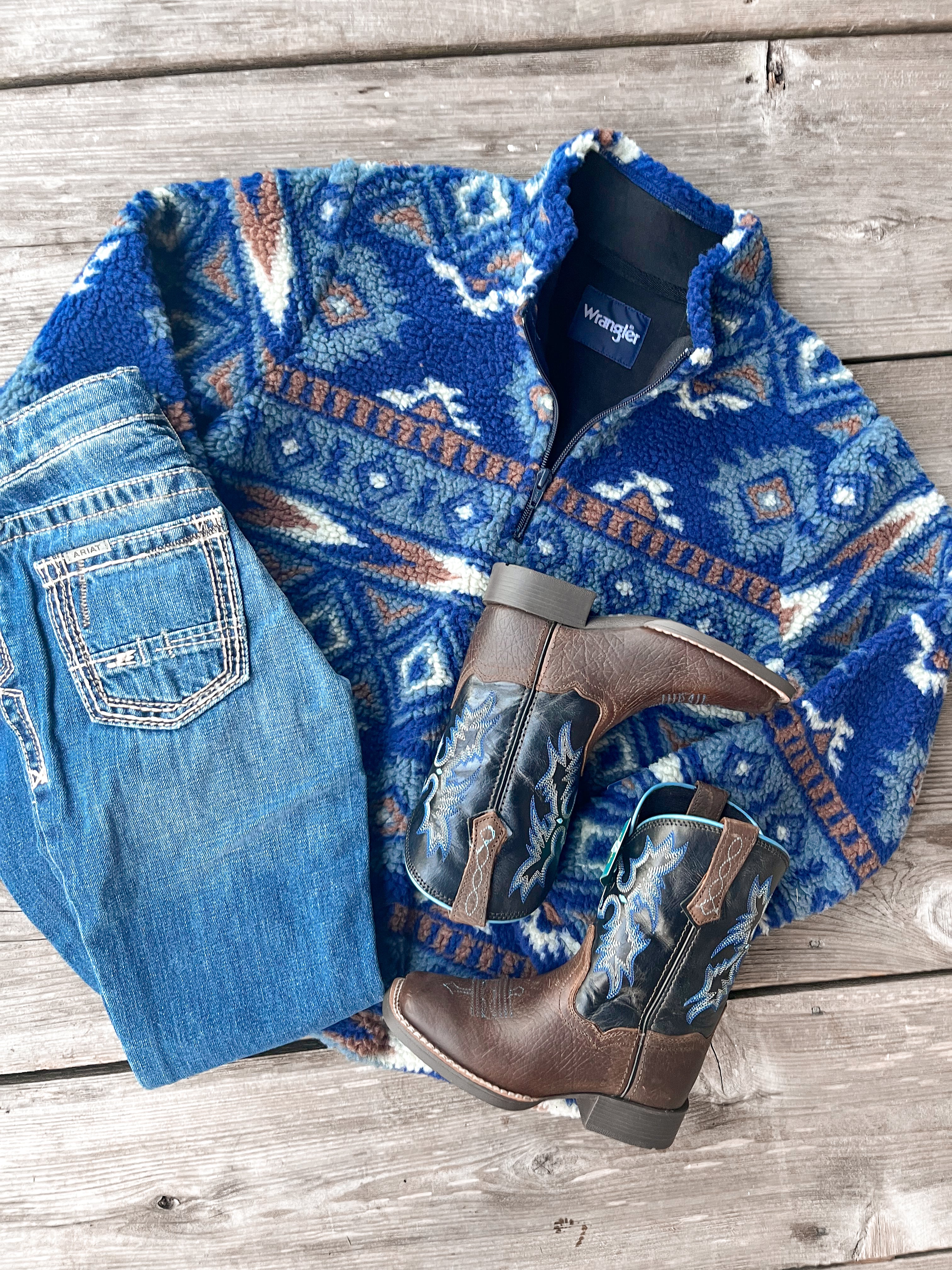Youth Ariat Tombstone Boot In Earth - Image 9