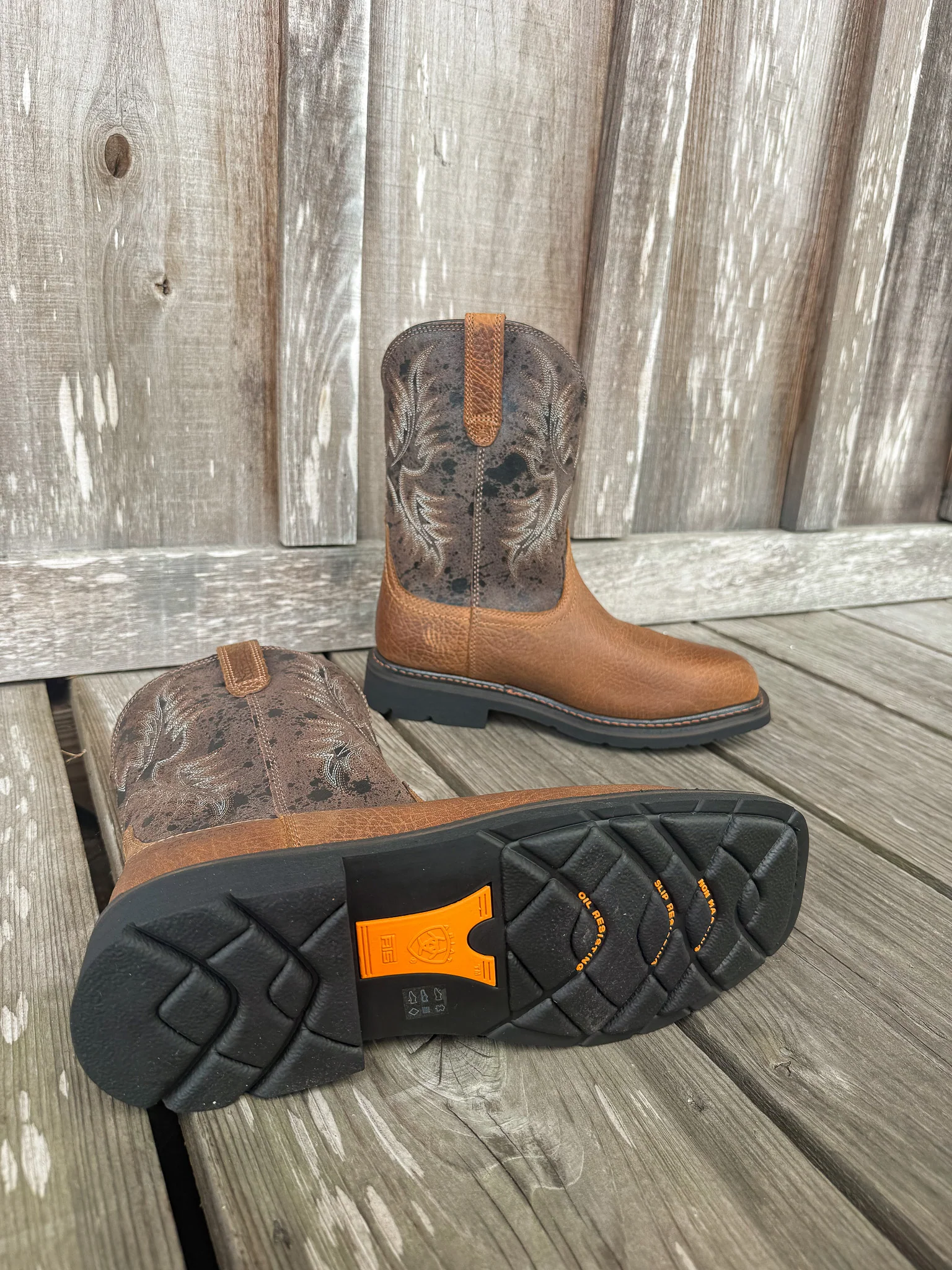 Men's Ariat Sierra Puncture Resistant Square Steel Toe Work Boots - Image 2