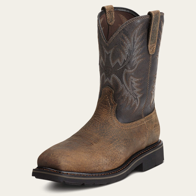 Men's Ariat Sierra Puncture Resistant Square Steel Toe Work Boots - Image 5