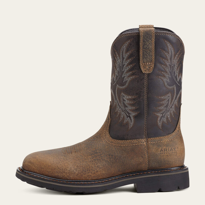 Men's Ariat Sierra Puncture Resistant Square Steel Toe Work Boots - Image 6