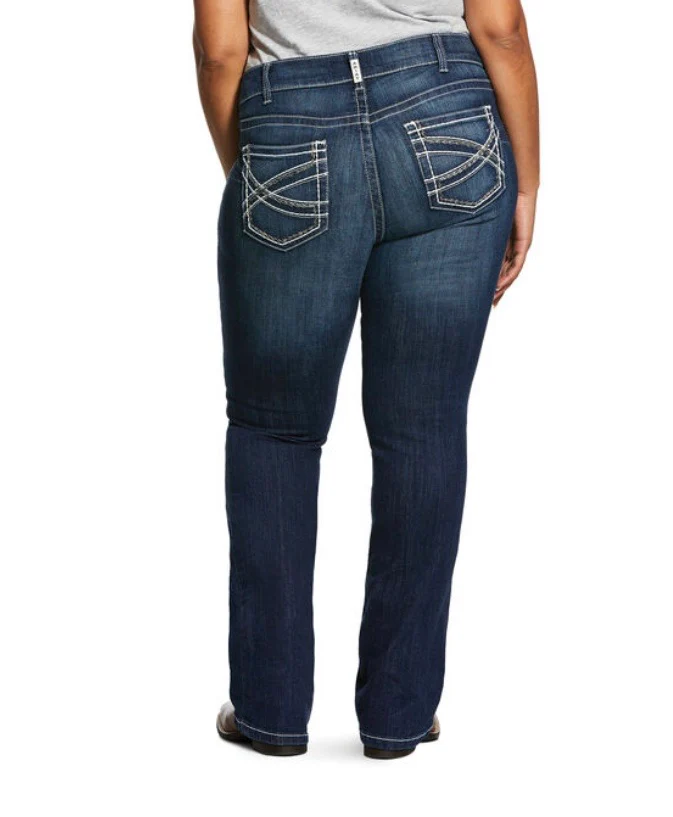 Women's Ariat R.E.A.L. Mid Rise Stretch Entwined Boot Cut Jeans - Image 11