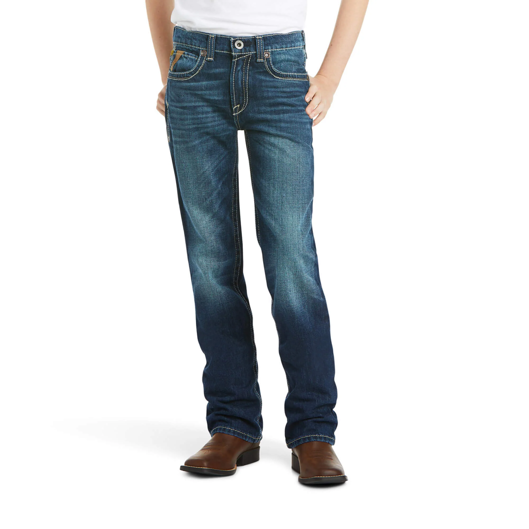Ariat Boy's B5 Slim Boundary Stackable Straight Leg Jean - Image 2