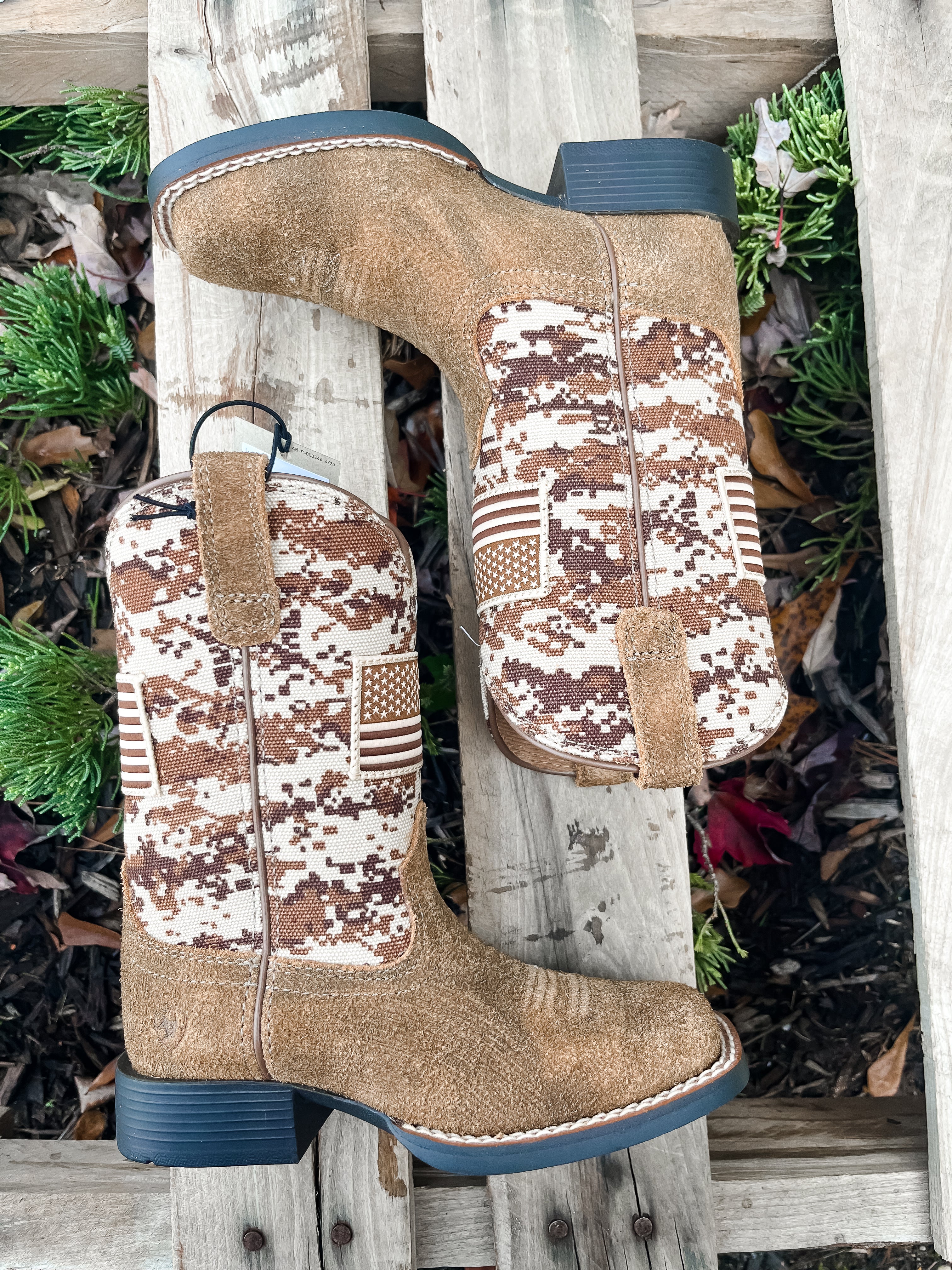 Ariat Youth Patriot Leather Western Boots - Image 11