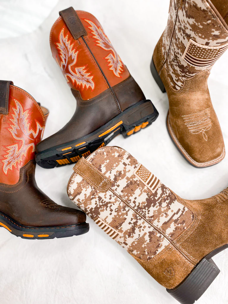 Ariat Youth Patriot Leather Western Boots - Image 8