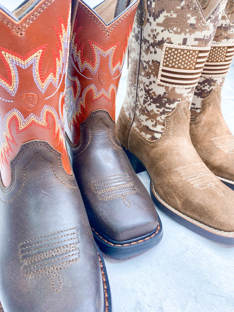 Ariat Youth Patriot Leather Western Boots - Image 9