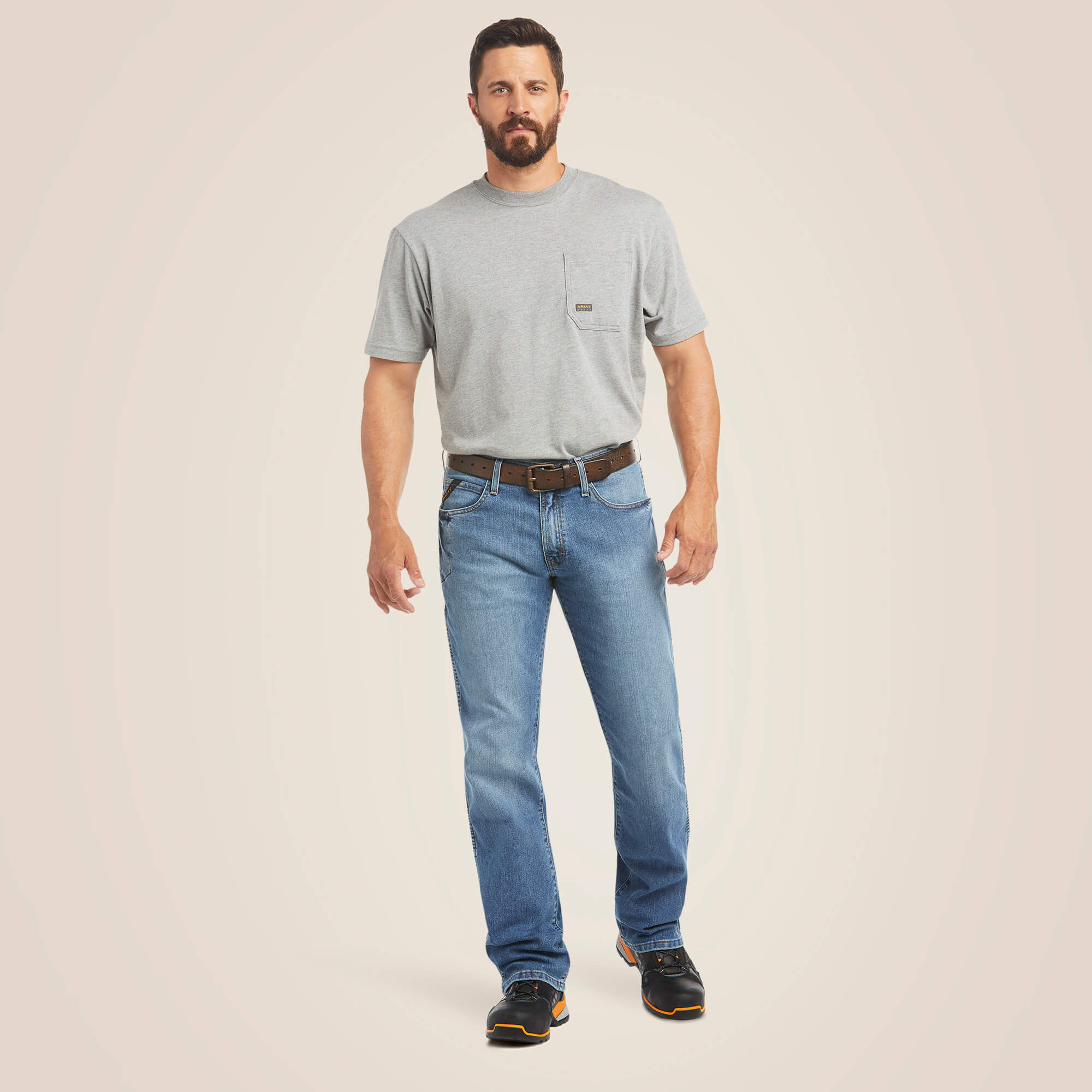 Men's Ariat Rebar m4 Relaxed DuraStretch Basic Boot Cut Jean - Image 3