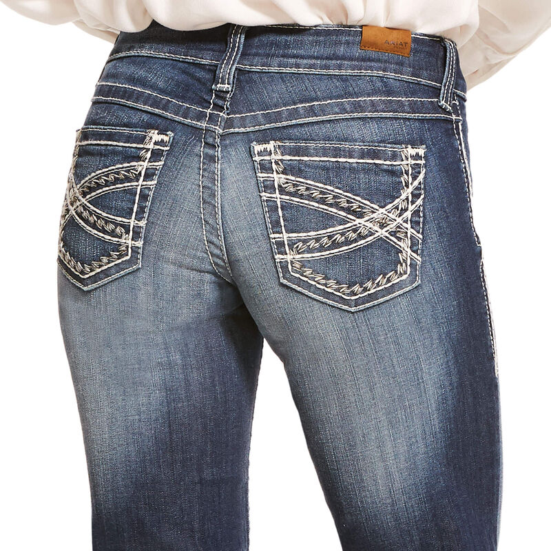 Ariat Women's Trouser Mid Rise Stretch Entwined+ Wide Leg Jeans - Image 5