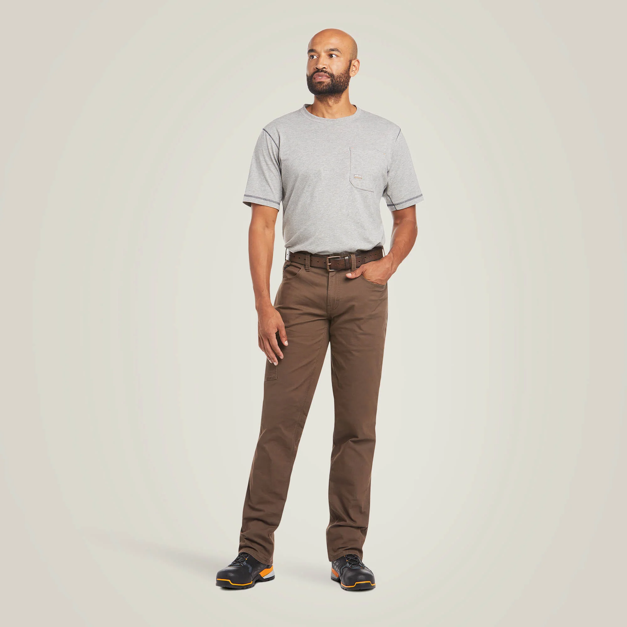 Men's Ariat Rebar M4 Low Rise DuraStretch Made Tough Stackable Straight Leg Pant - Image 3