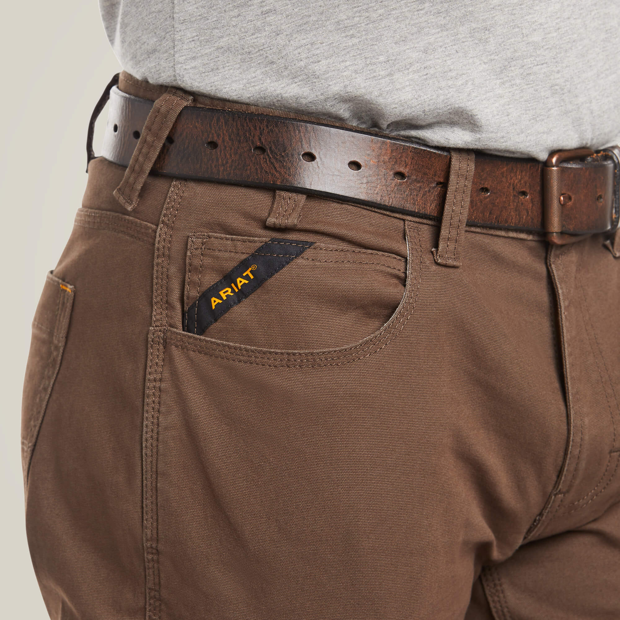 Men's Ariat Rebar M4 Low Rise DuraStretch Made Tough Stackable Straight Leg Pant - Image 5