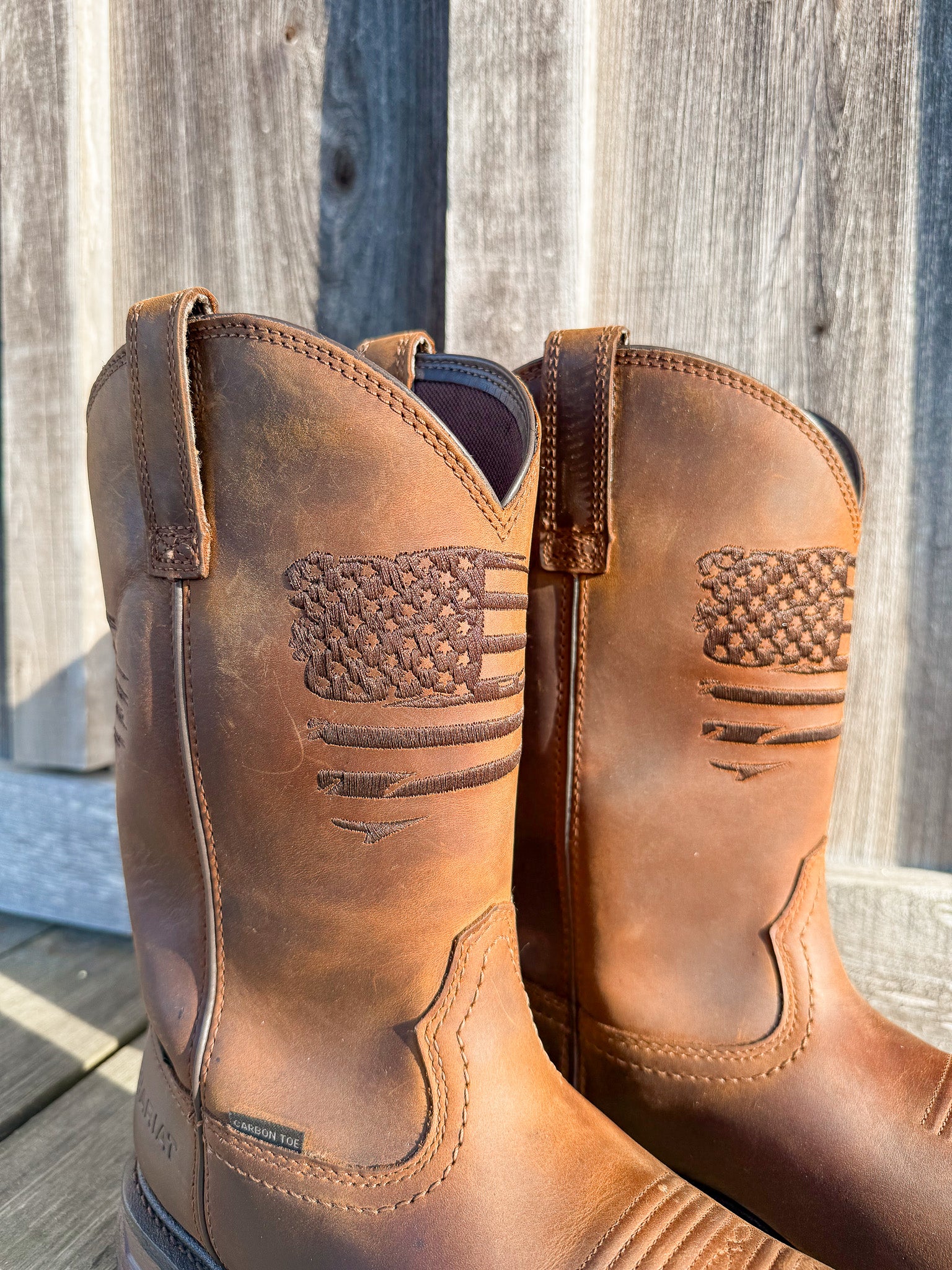 Men's Ariat WorkHog XT Patriot Waterproof Carbon Toe Work Boot - Image 2
