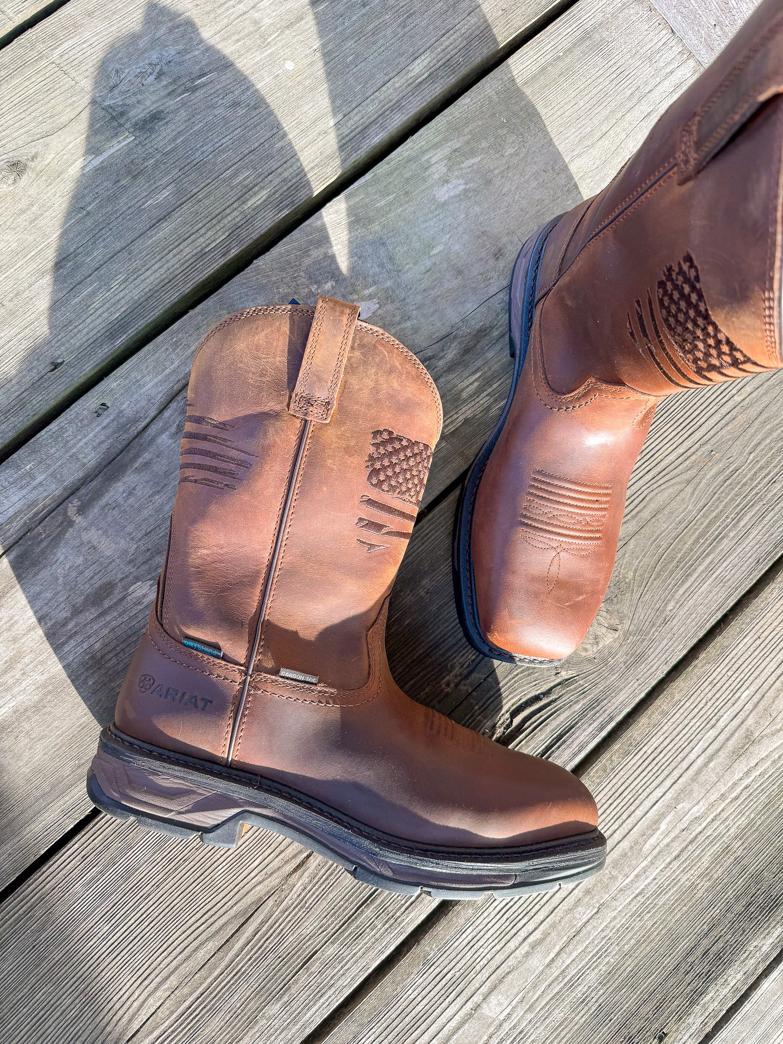 Men's Ariat WorkHog XT Patriot Waterproof Carbon Toe Work Boot - Image 4