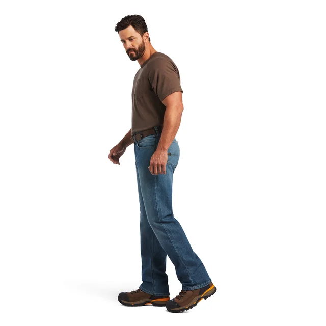 Men's Ariat Rebar Edgewood M5 Stackable Straight Leg Jeans - Image 6