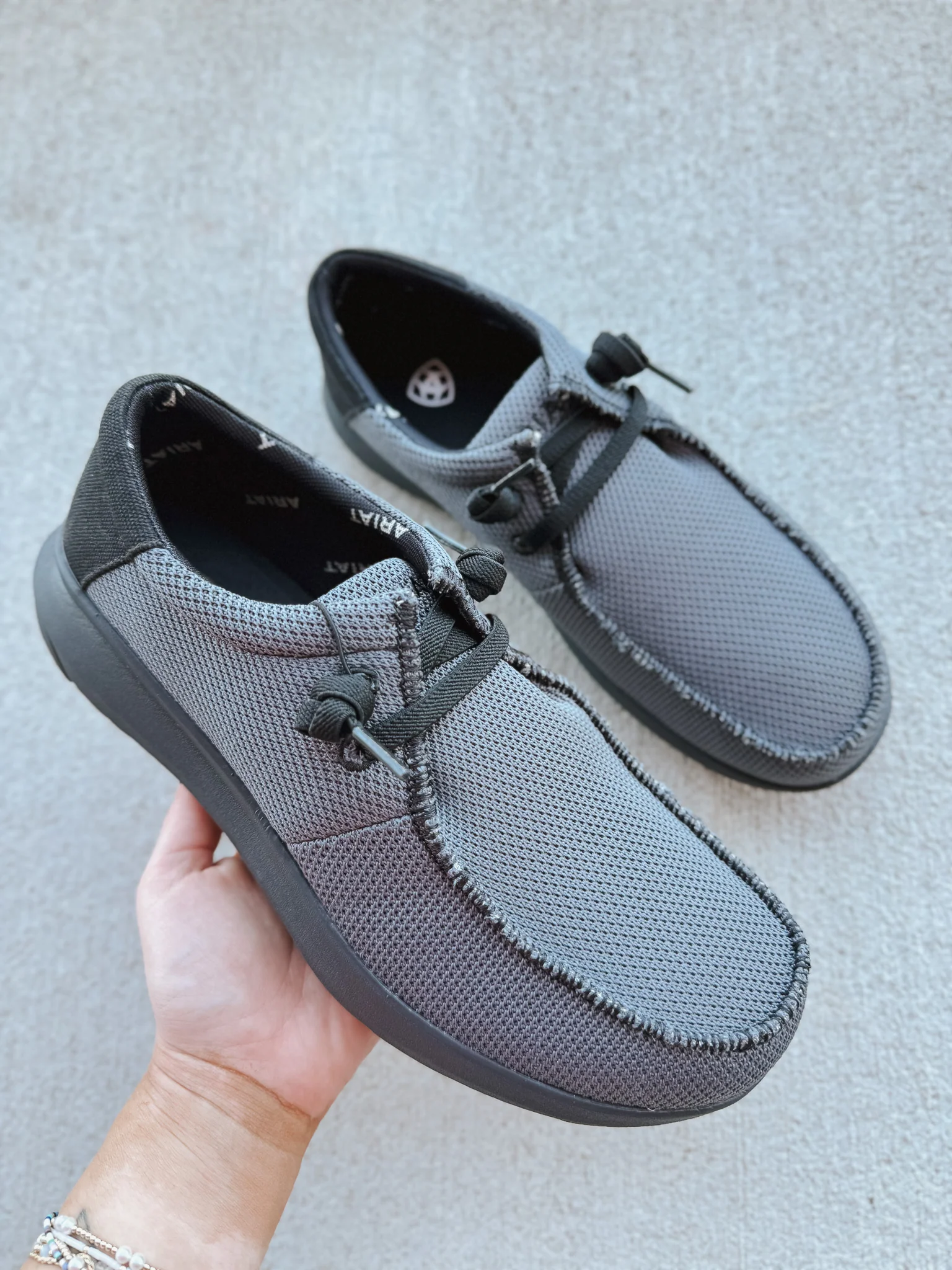 Men's Ariat Hilo Heathered Smoke - Image 10