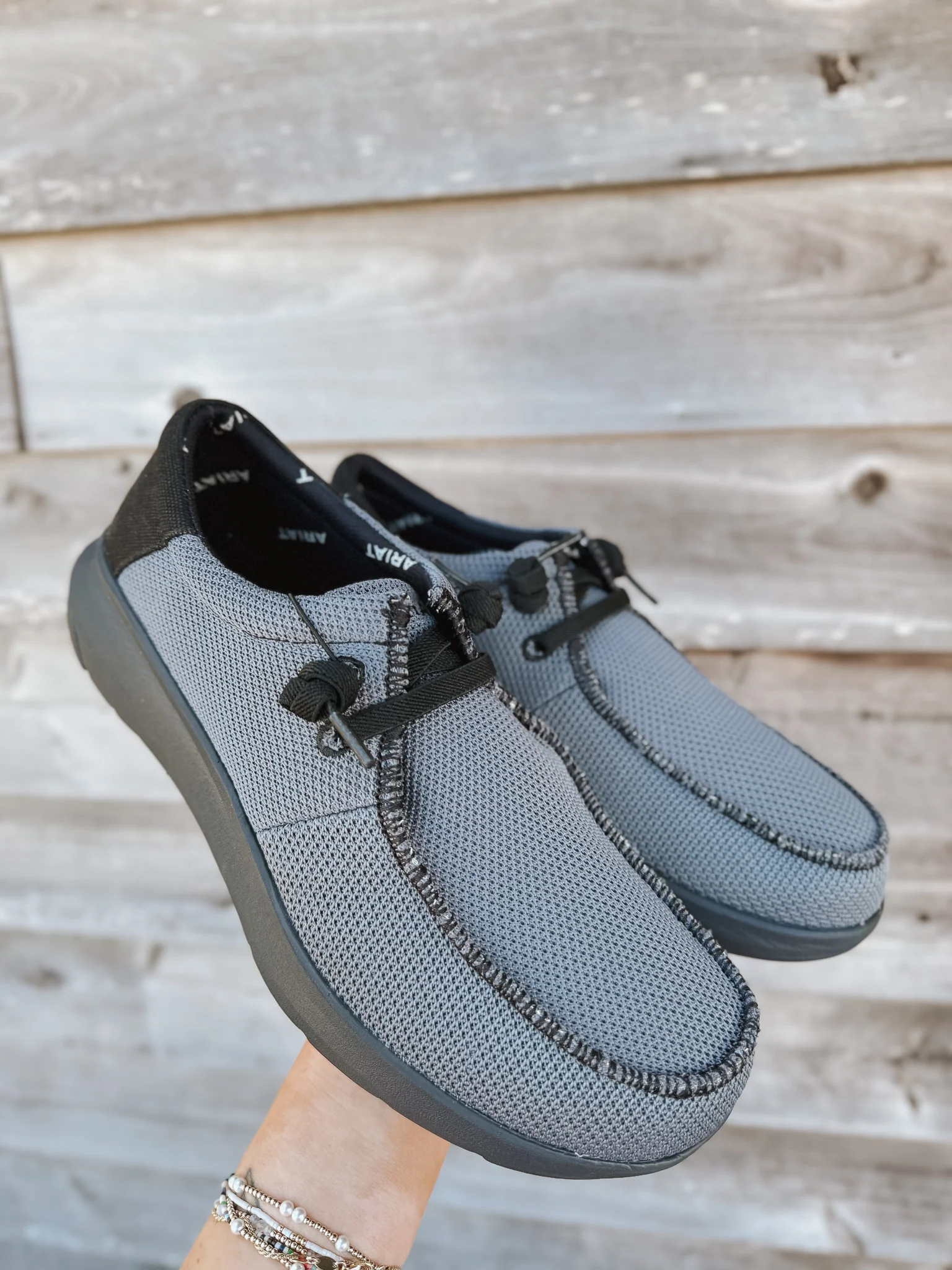 Men's Ariat Hilo Heathered Smoke - Image 9