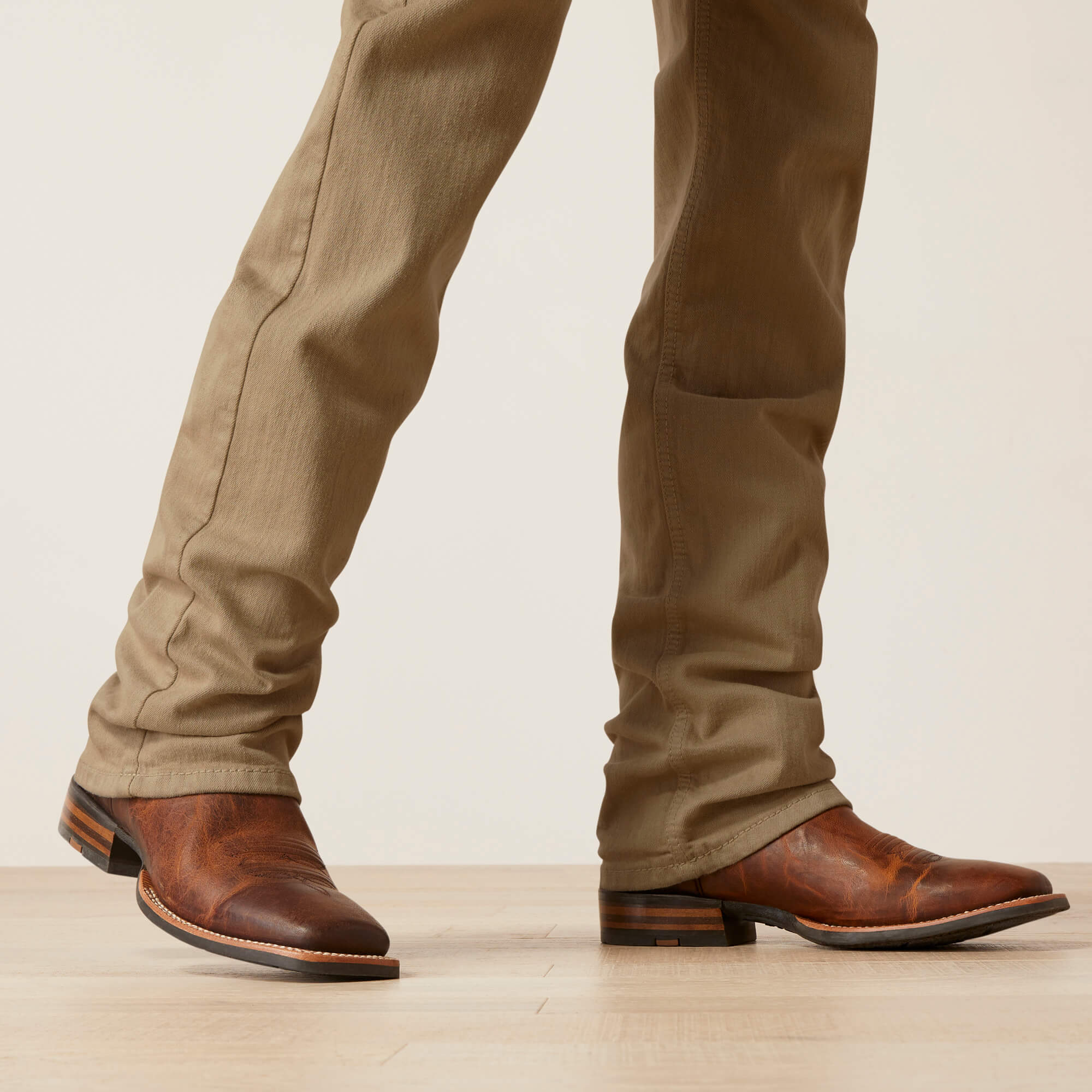 Men's Ariat M7 Grizzly Straight Jean in Dark Khaki - Image 5