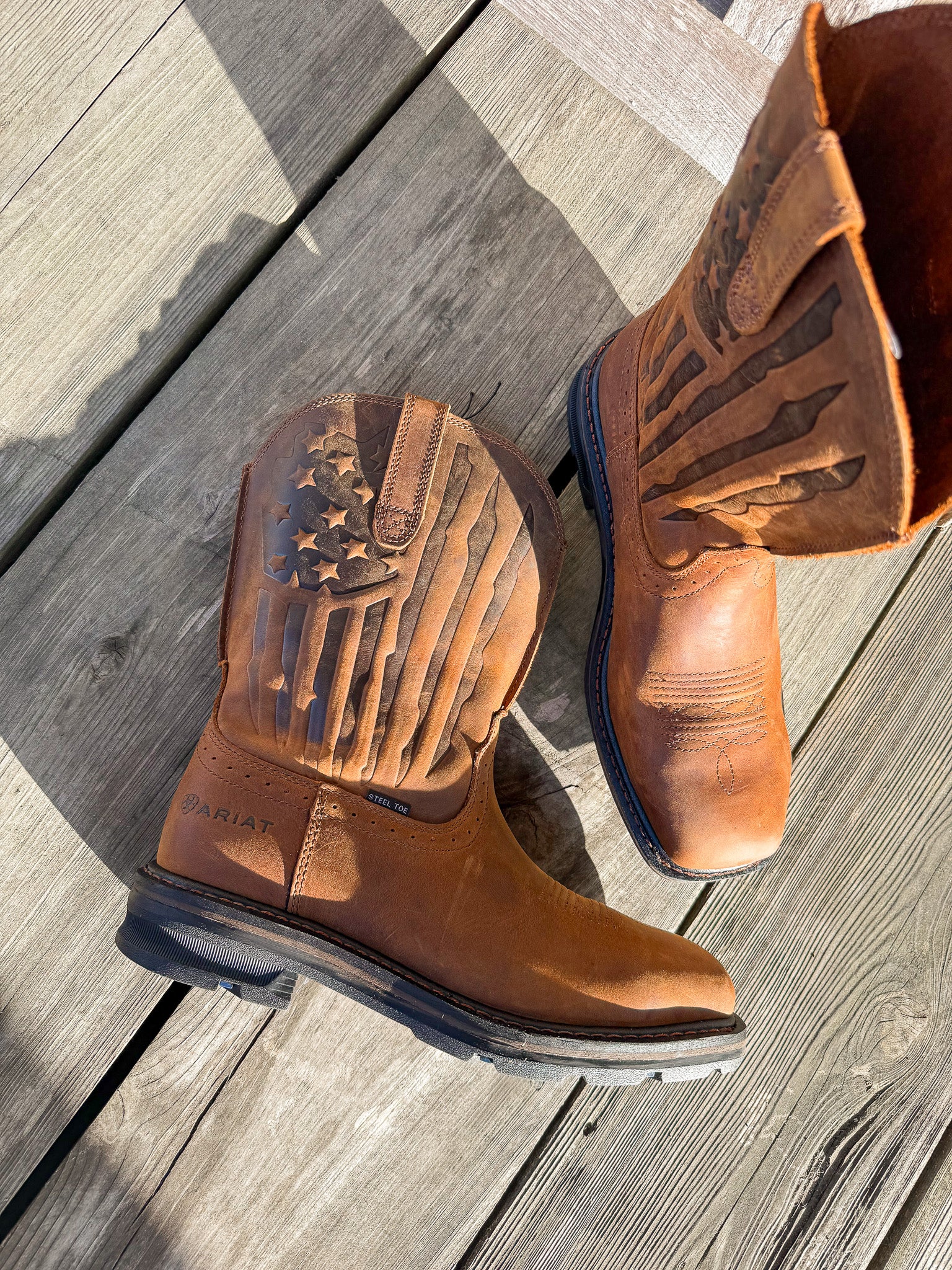 Men's Ariat Sierra Shock Shield Patriot Steel Toe Work Boot - Image 3