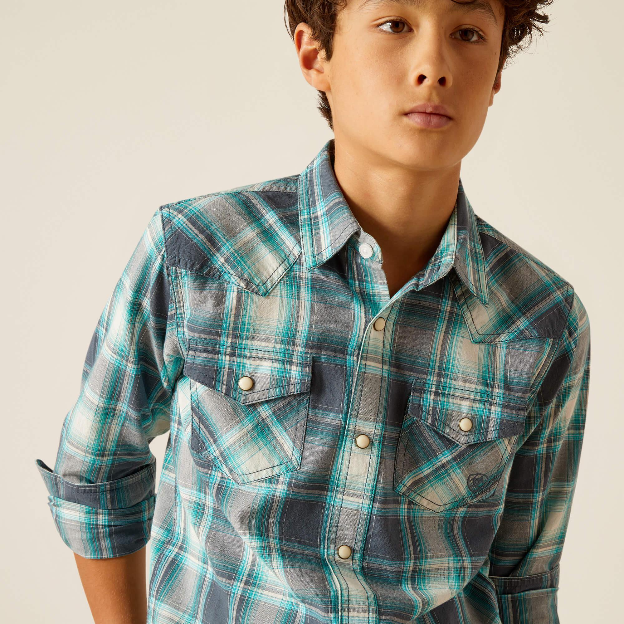 Kid's Ariat Harrington Retro Fit Shirt - Image 4