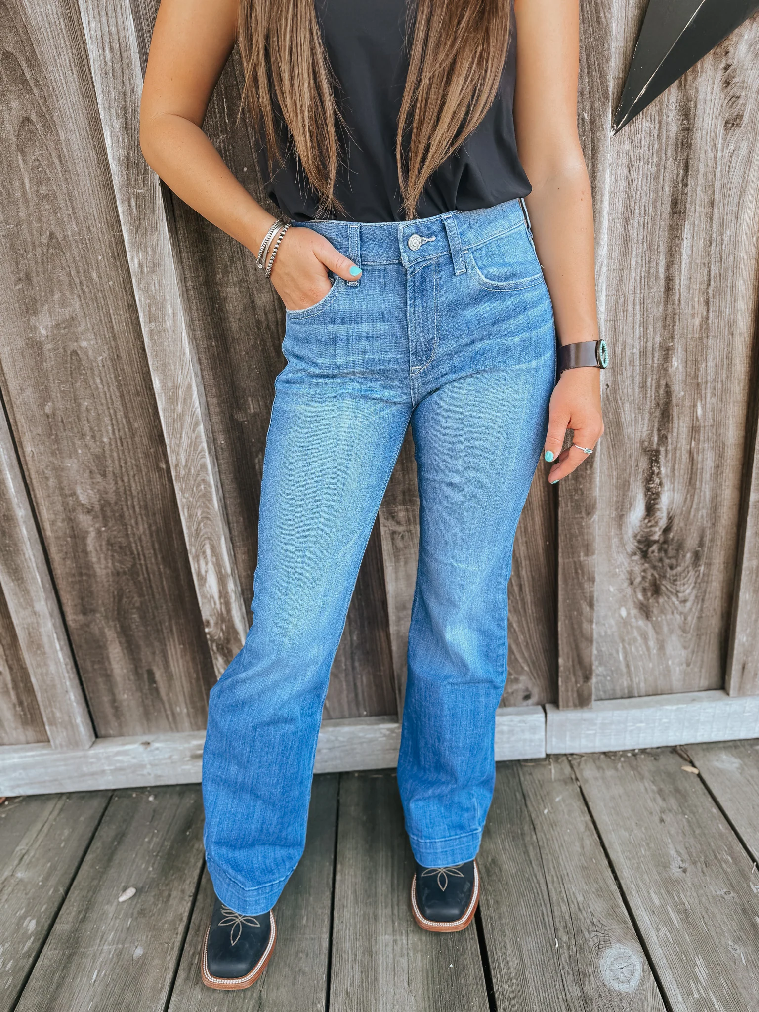 Women's Ariat High Rise Clair Slim Trouser Jeans - Image 19