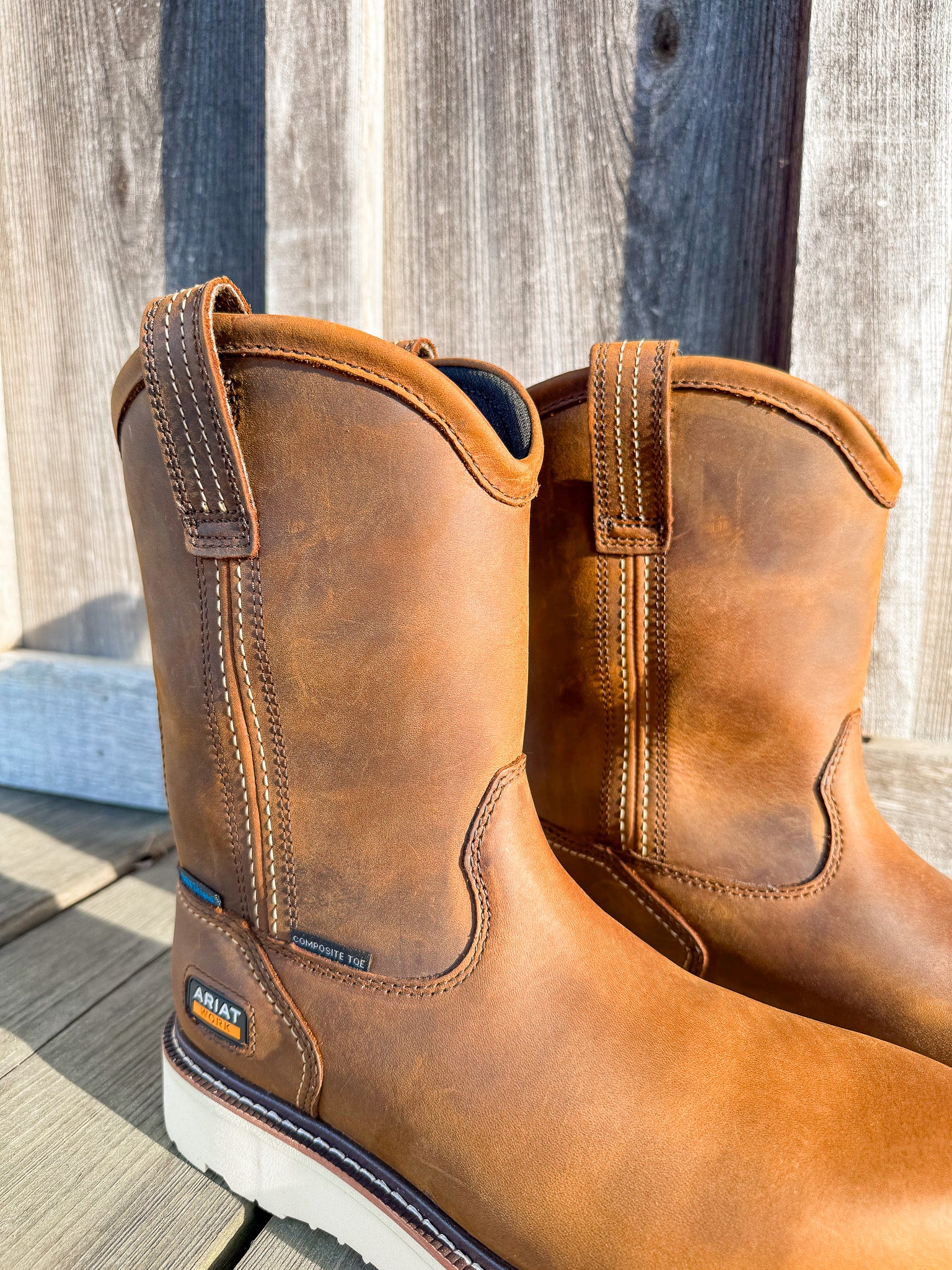 Men's Ariat Rebar Wedge Pull-On Waterproof Composite Toe Work Boot - Image 2