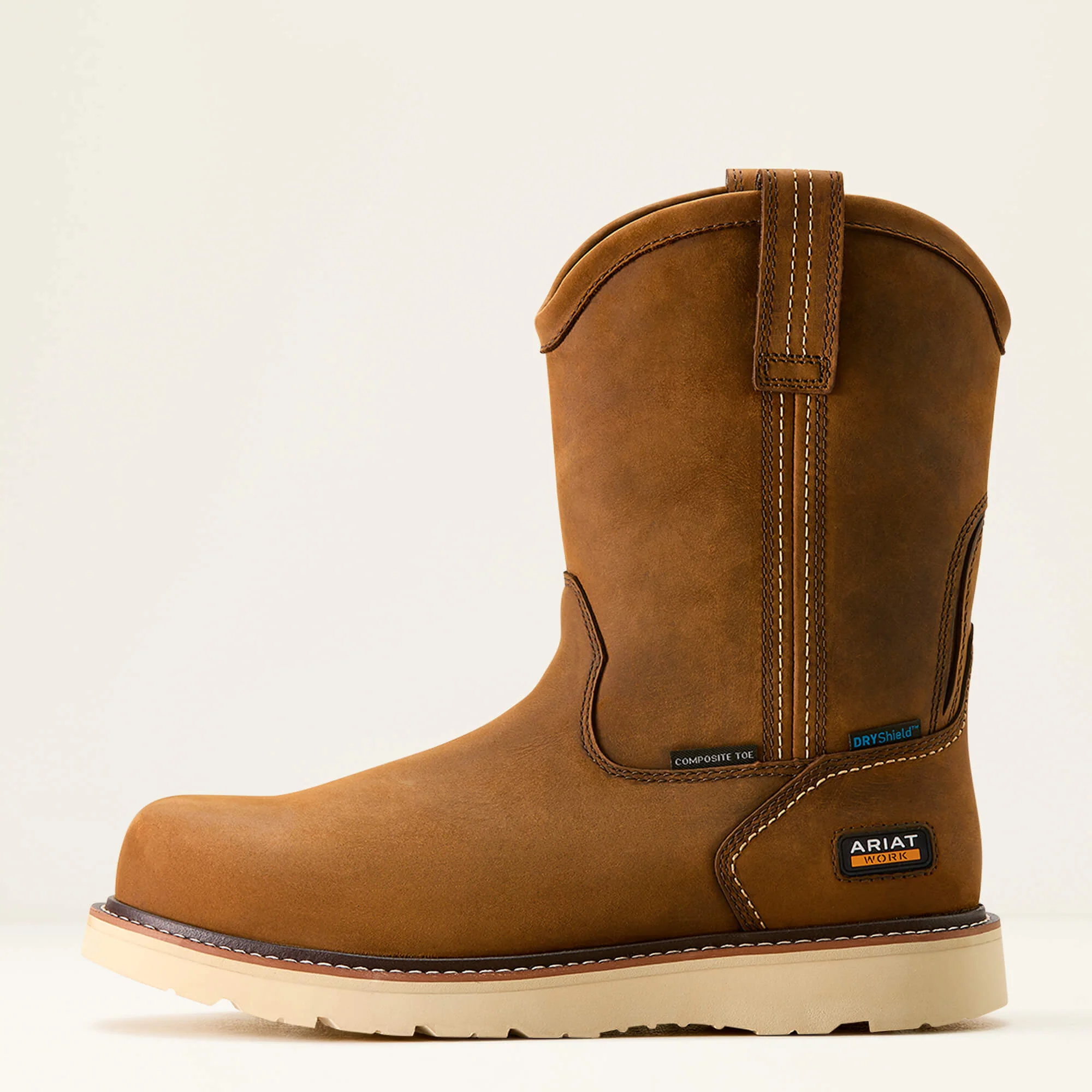 Men's Ariat Rebar Wedge Pull-On Waterproof Composite Toe Work Boot - Image 7