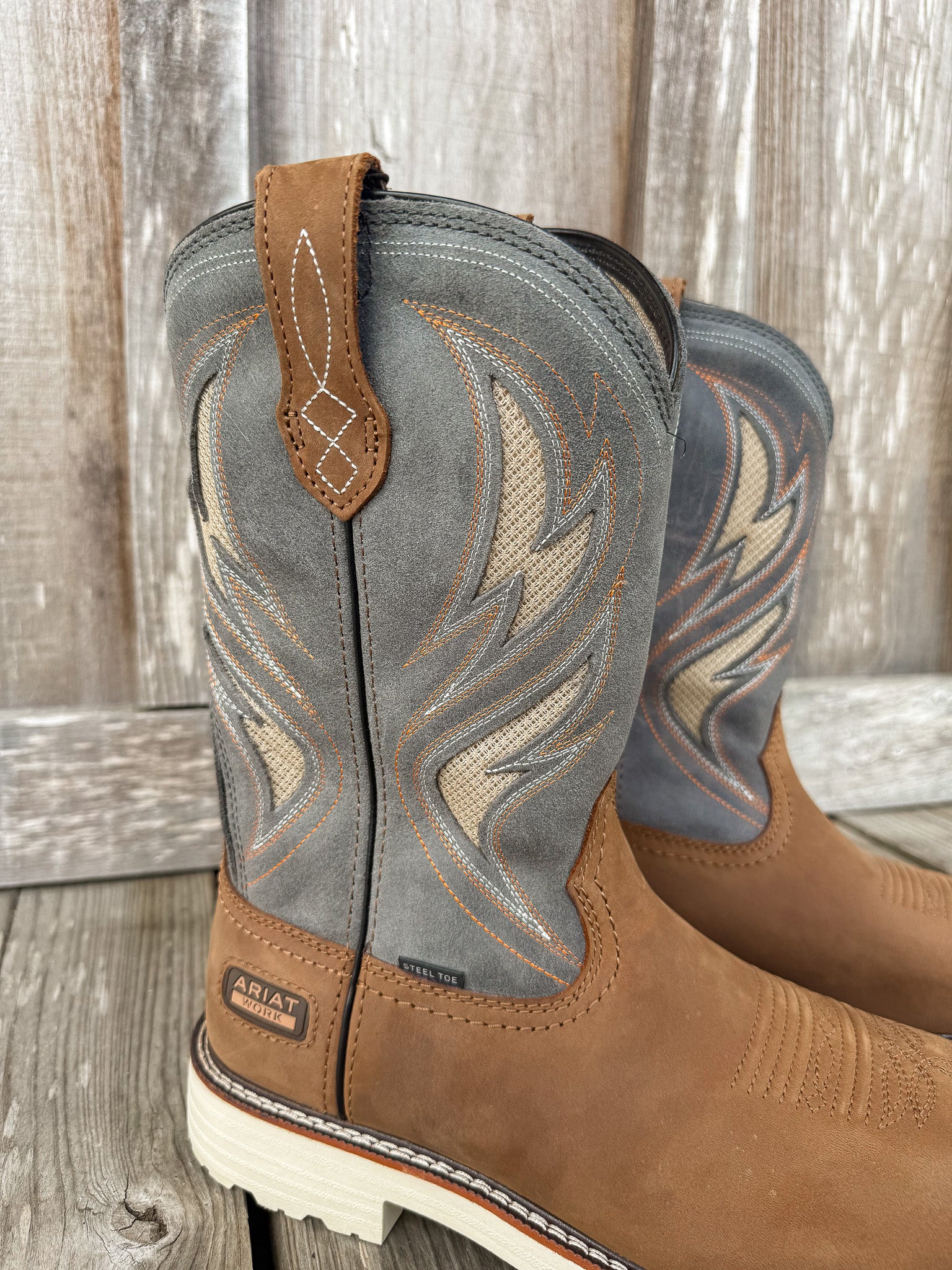 Men's Ariat Activator VentTEK Square Steel Toe Work Boots - Image 4