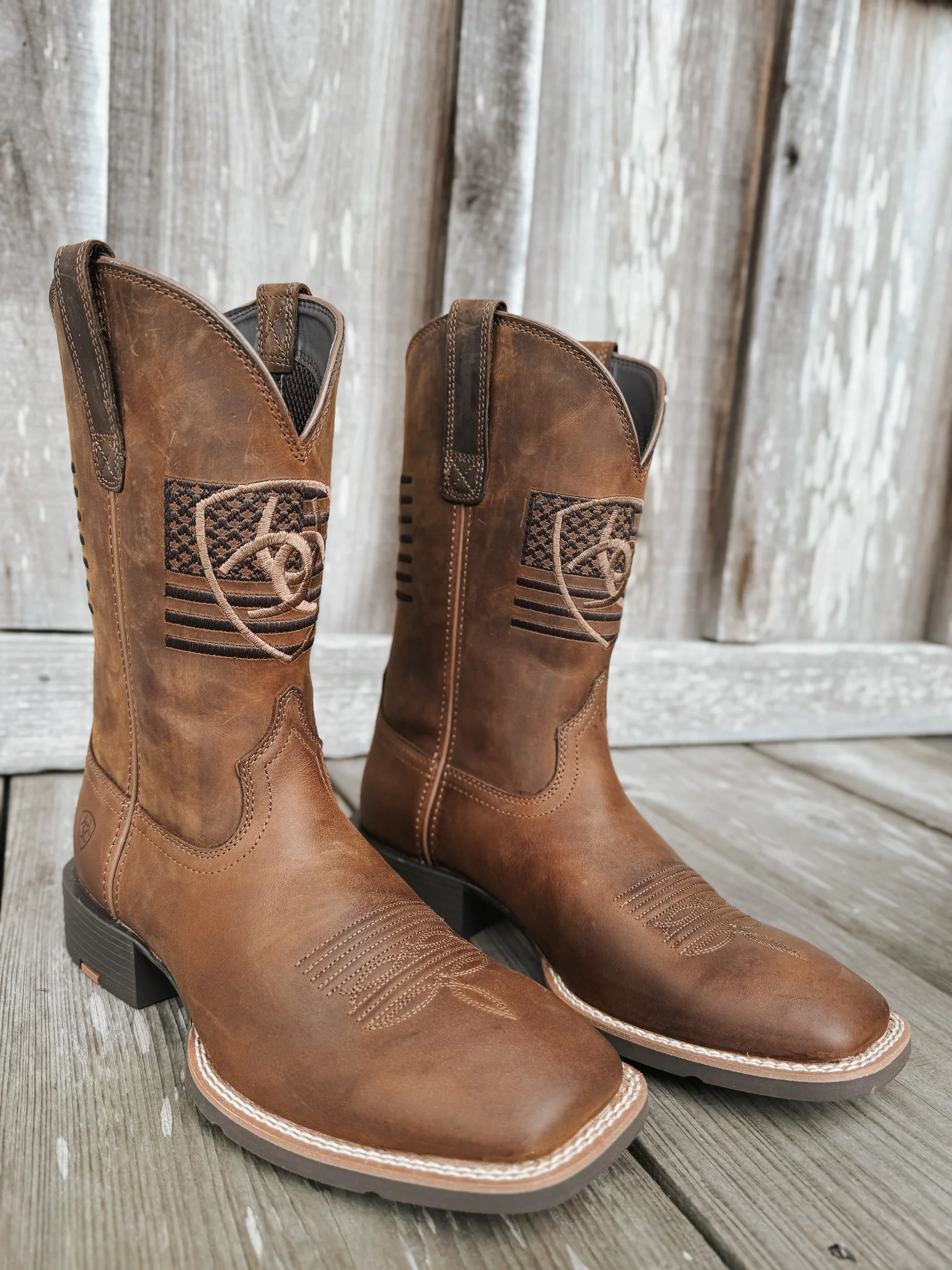Men's Ariat Freedom Distressed Brown Sport Western Boots - Image 10