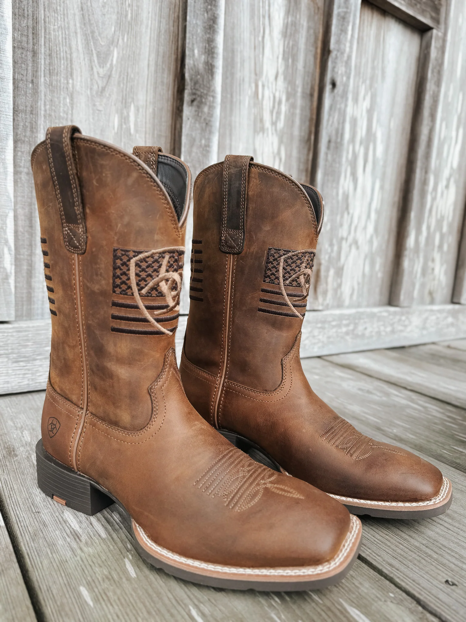 Men's Ariat Freedom Distressed Brown Sport Western Boots - Image 11