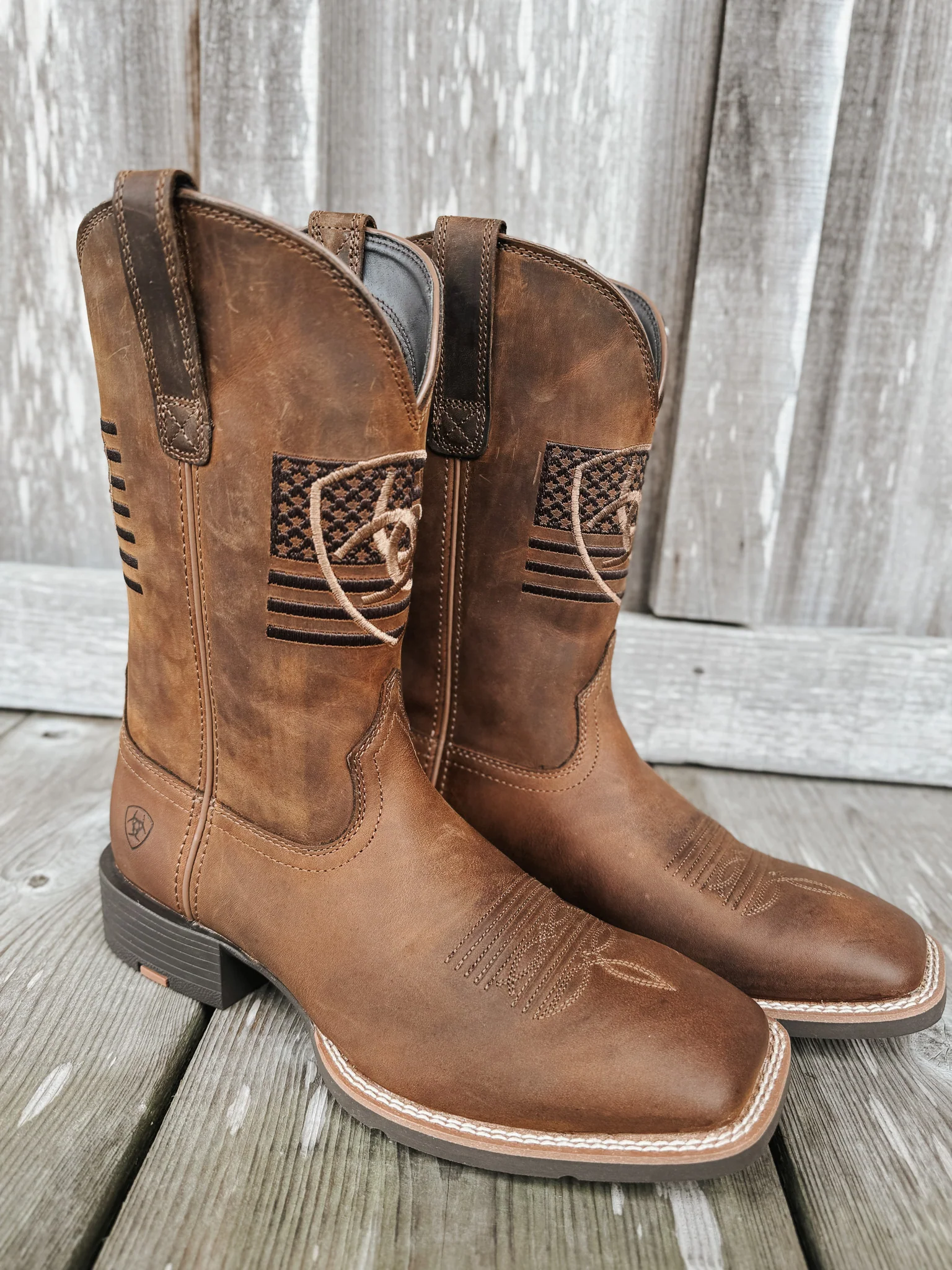 Men's Ariat Freedom Distressed Brown Sport Western Boots - Image 2