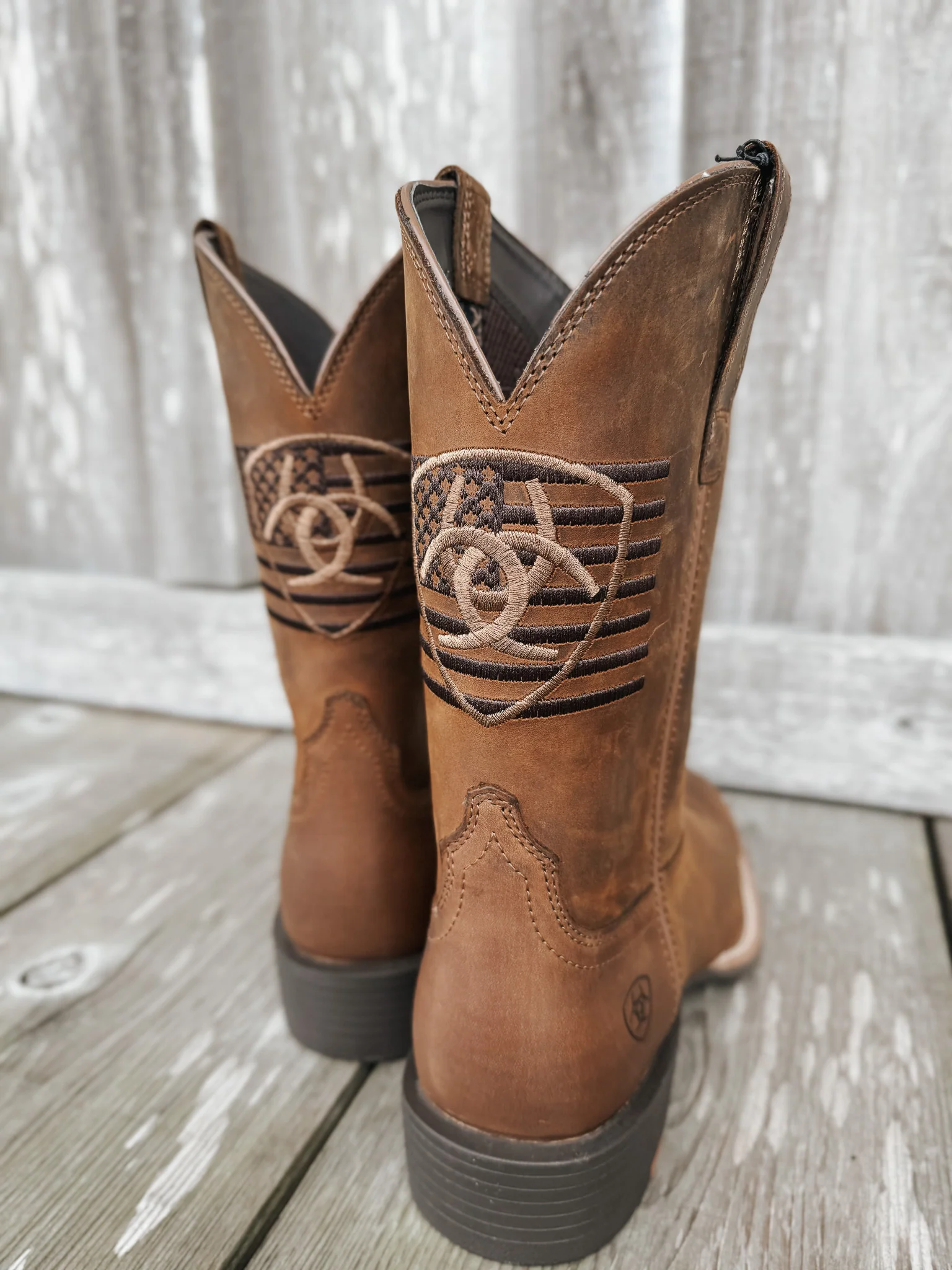 Men's Ariat Freedom Distressed Brown Sport Western Boots - Image 3