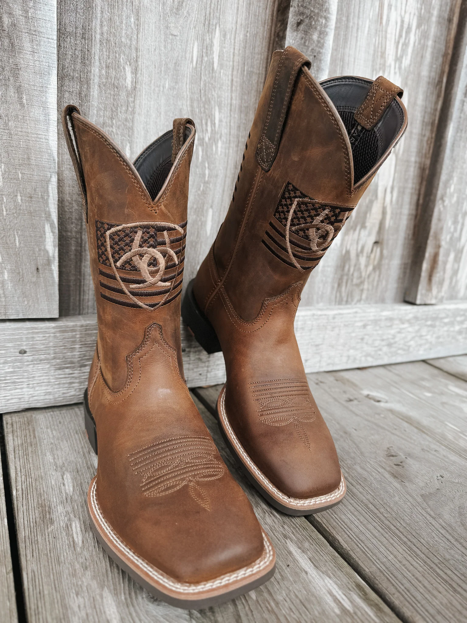 Men's Ariat Freedom Distressed Brown Sport Western Boots - Image 4