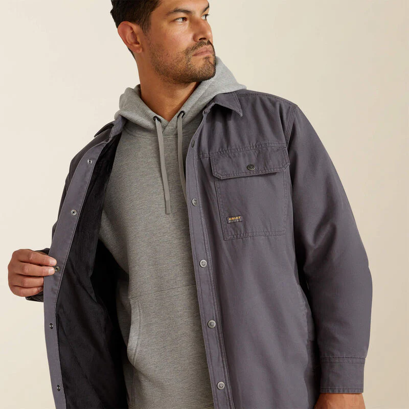 Men's Ariat Rebar Canvas Shirt Jacket - Image 6