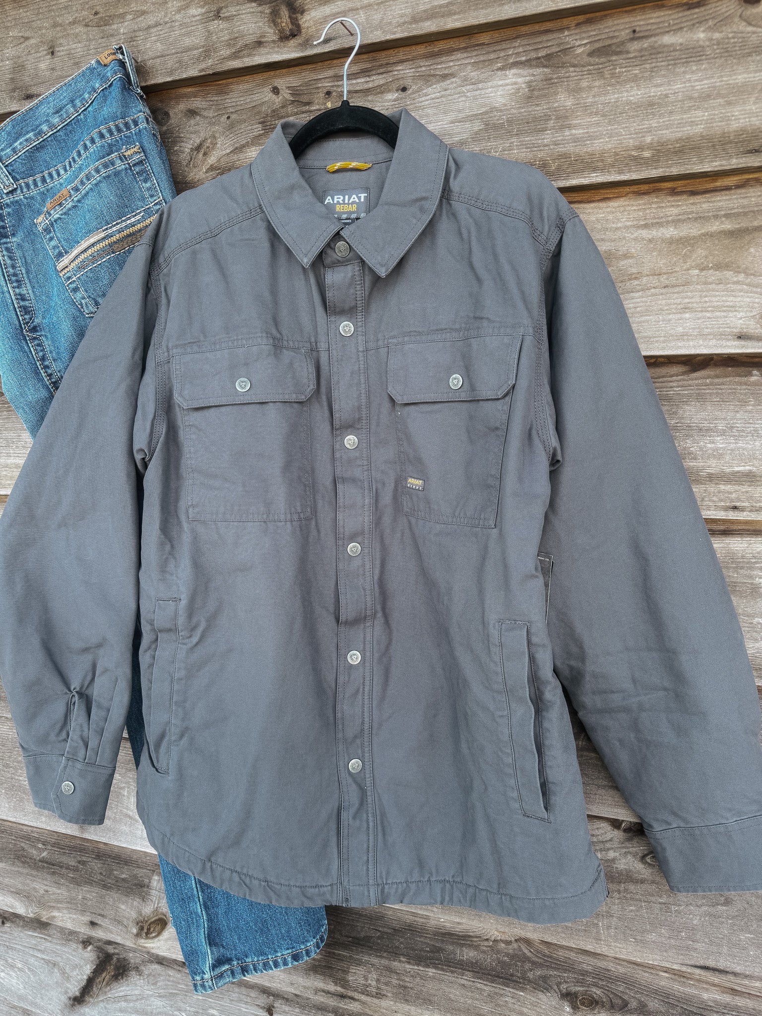 Men's Ariat Rebar Canvas Shirt Jacket - Image 8