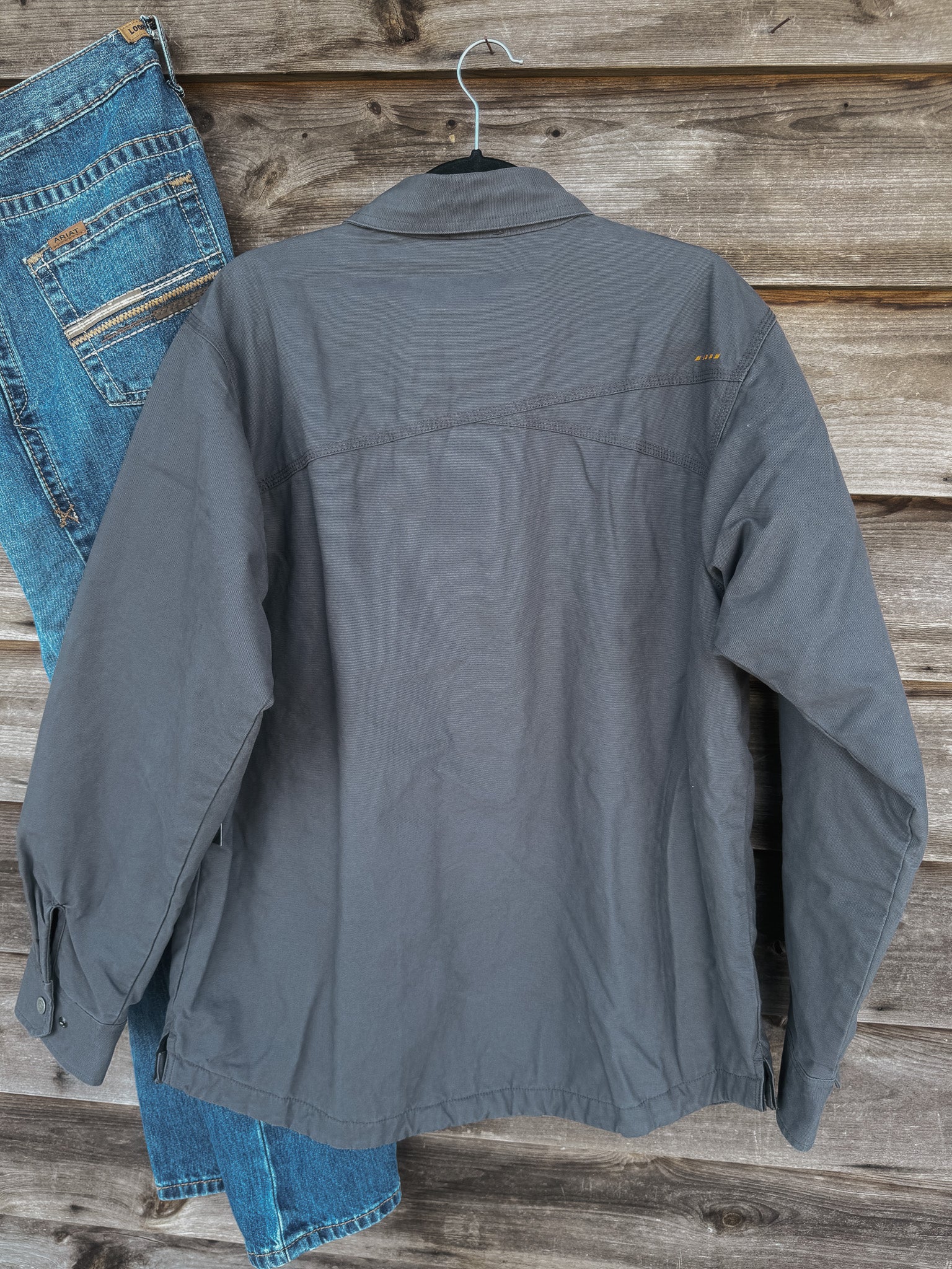 Men's Ariat Rebar Canvas Shirt Jacket - Image 9
