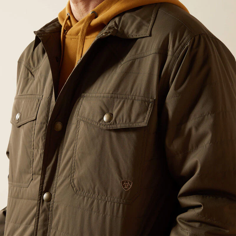 Men's Ariat Quilted Shirt Jacket - Image 5