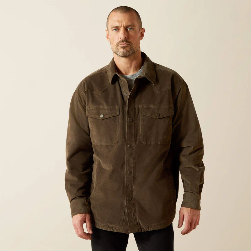 Ariat Men's Retro Corduroy Jacket in Dark Green - Image 2