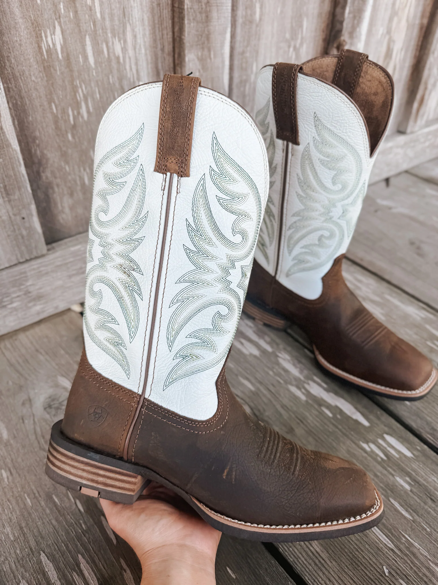 Men's Ariat Ricochet Wide Square Toe Cowboy Boots - Image 6