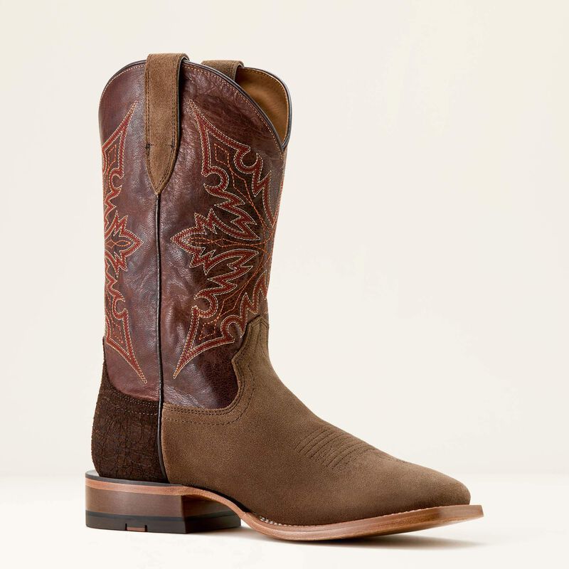 Men's Ariat Circuit Gritty Wide Square Toe Cowboy Boots - Image 15