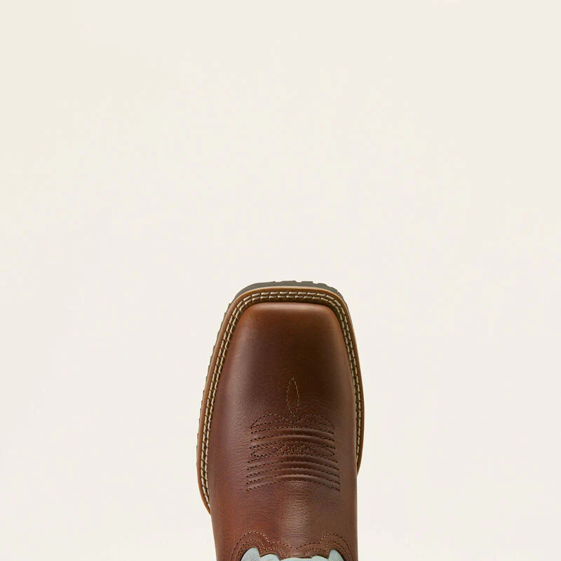 Women's Ariat Hybrid Ranchwork Wide Square Toe Western Boots - Image 5