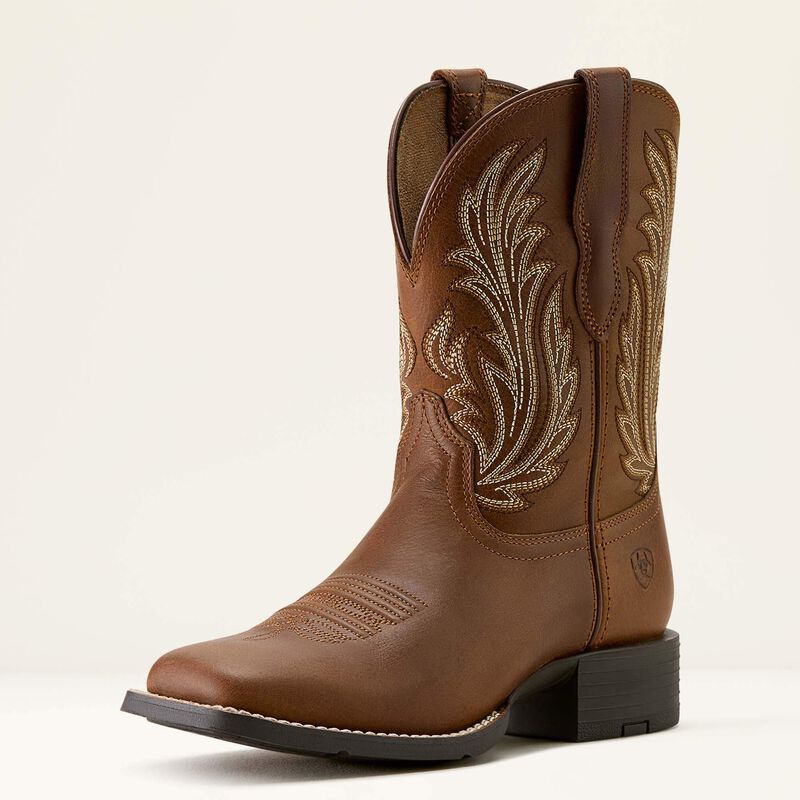 Women's Ariat Round Up Filly Wide Square Toe Western Boots - Image 7