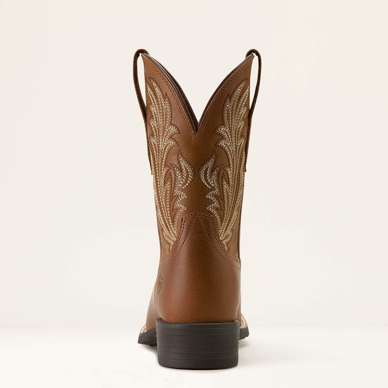 Women's Ariat Round Up Filly Wide Square Toe Western Boots - Image 9