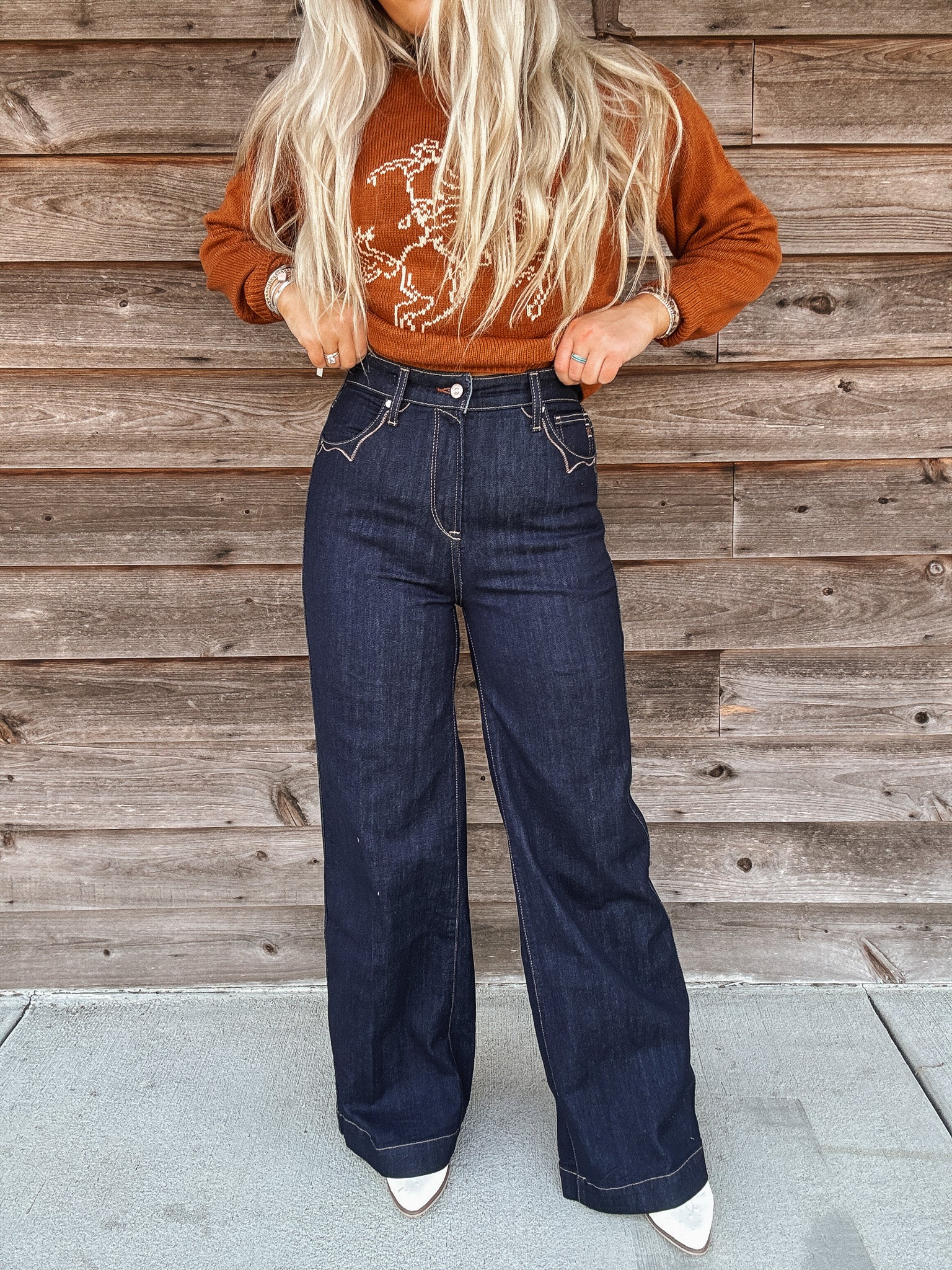 Ariat Women's Ultra High Rise Veronica Wide Leg Jeans - Image 13