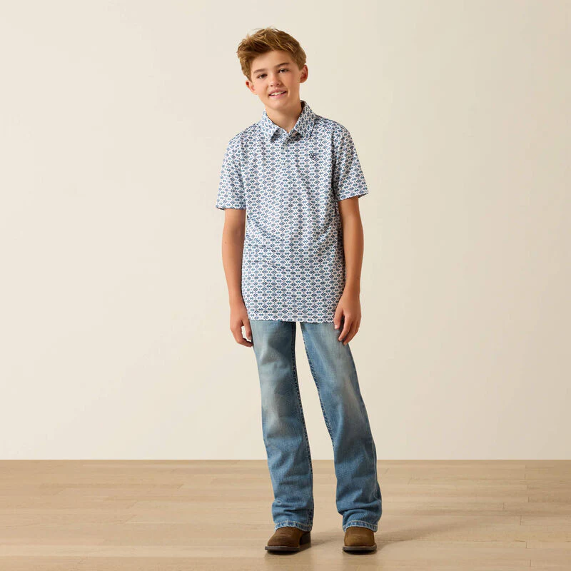 Ariat Youth All Over Print Polo - Image 2