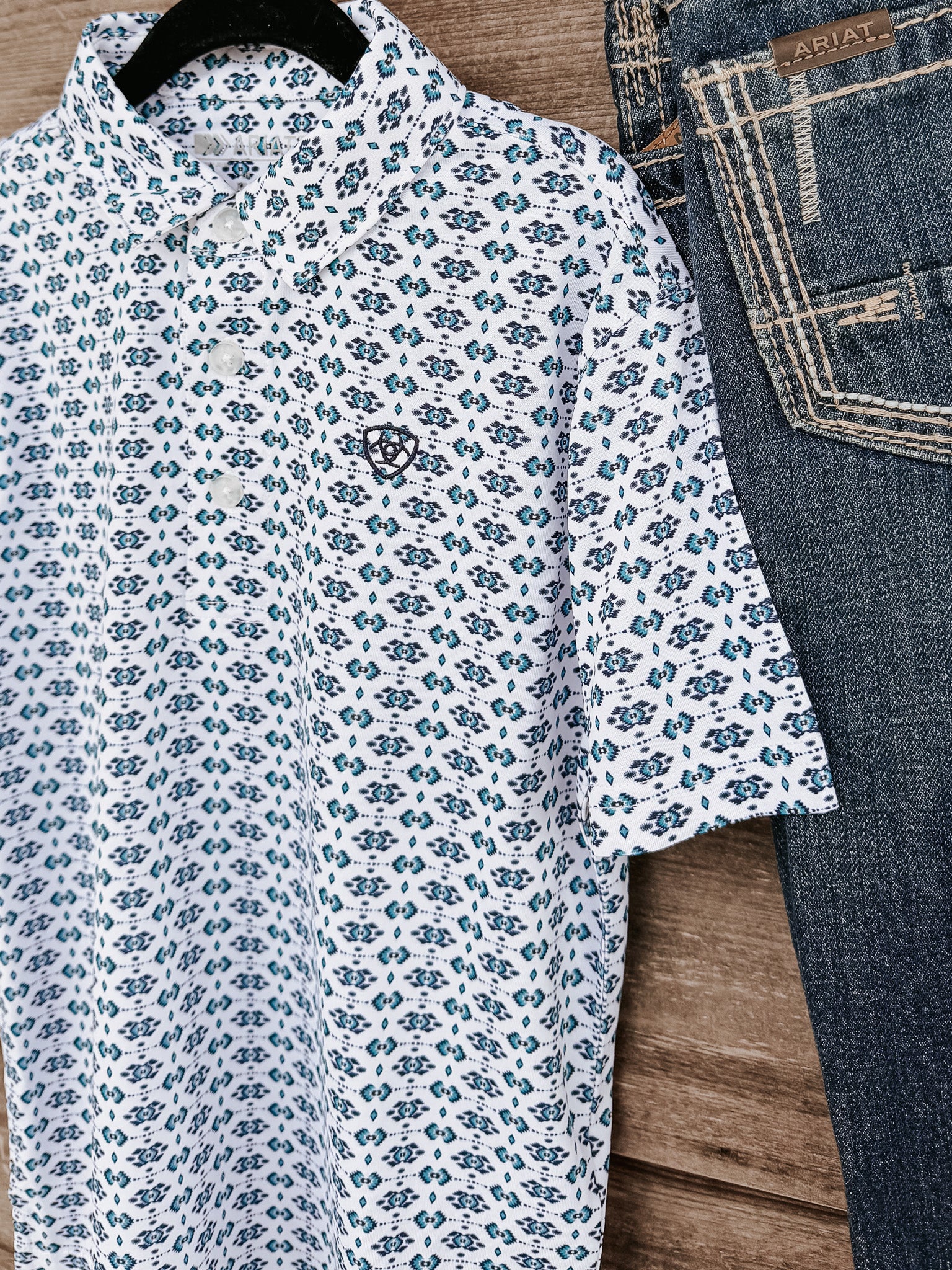 Ariat Youth All Over Print Polo - Image 4