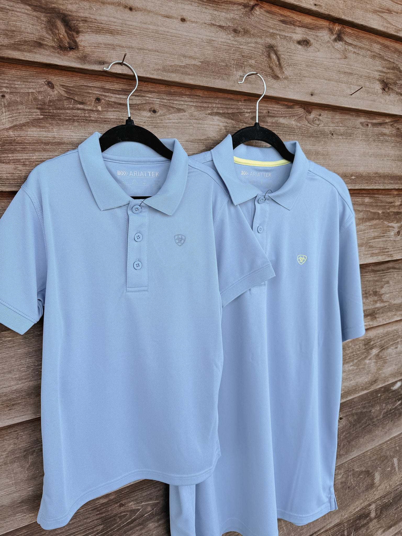 Men's Ariat TEK Polo in Blissful Blue - Image 8