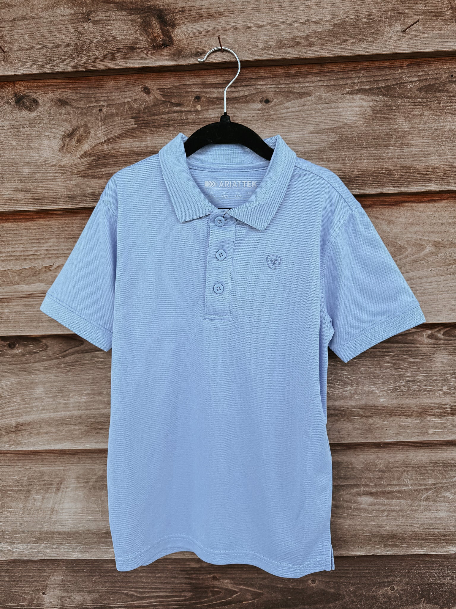 Youth Ariat TEK Polo in Blissful Blue - Image 2